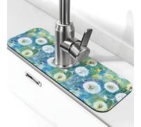 Luce Grazioso Dente di Leone Acquerello 38.1x14 cm Diatomite Rubinetto Mat