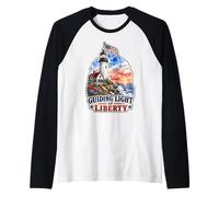 Luce Guida della libertà Americana Maglia con Maniche Raglan