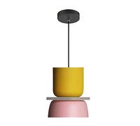 Luce Industriale Moderna Macaron Lampada A Sospensione Colorata metà del Secolo per Illuminazione A Soffitto Piccolo Lampadario in Alluminio per Camera da Letto Cucina (A)