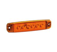 Luce ingombro a 6 Led, montaggio in superficie, 12/24V Arancio Sottile, solo 9 E