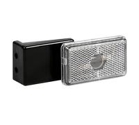 Luce ingombro con catarifrangente e staffa, 12/24V - Bianco