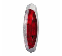 Luce ingombro sinistra bianco/rosso con base bianca - 95366.10