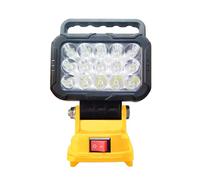 Luce Inondazione Professionale A LED Alimentata A Batteria Da 18 V Con Doppia Porta USB Per Emergenze In Campeggio E Luce Da Campeggio A Batteria Per Lavori All'aperto