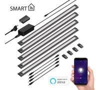 Luce intelligente LED sottopensile SIRIS nero opaco Controller WLAN piatto, casa [EEK: G]