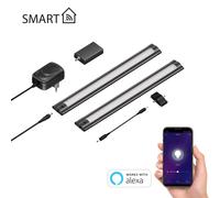 Luce intelligente LED sottopensile SIRIS nero opaco Controller WLAN piatto, casa