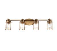 Elstead Lighting Ashland Bay lampada da parete E27 4 x 60 W La: 85,8 A: 20,6 P: 16,6 cm, QN-ASHLANDBAY4-NBR-BATH, Ashland Bay [Lampade per Interni > Lampade a Parete]