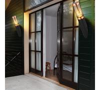 Luce Lampada da Parete Esterno Fiaccola Lampada Patio Rame Nero 2er Set [EEK: Non valutato]