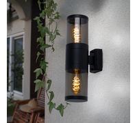Luce Lampada da Parete Esterno Giardino Colori Fumi Nero Up Down Faretto [EEK: Non valutato]