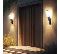 Luce Lampada da Parete Esterno Patio Cortile Acciaio Inox LED 2er Set [EEK: F]