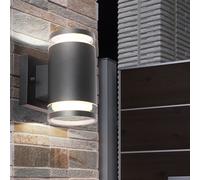 Luce Lampada da Parete Esterno Patio Intemperie Alluminio Vetro H 16,5 CM [EEK: Non valutato]