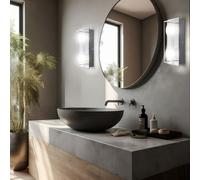 Luce Lampada da Parete Luce Bagno LED Specchio Cromo Regolatore L 24 CM 2er Set