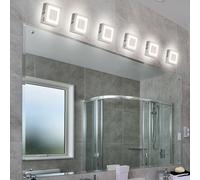 Luce Lampada da Parete Montaggio Soffitto Sala Pranzo Argento Satinato LED 6er