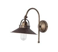 Luce Lampada da Parete Ottone Bronzo Antico Fatto H27cm Industriale Soggiorno