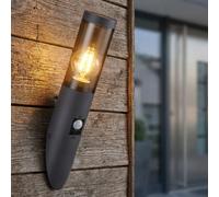 Luce Lampada da Parete Torcia Muro Casa Sensore di Movimento Intemperie H 41cm [EEK: Non valutato]