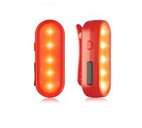 Luce lampeggiante a LED di sicurezza ricaricabile USB - Set di 2 luci di sicurezza per bambini, zaino per la scuola, alpinista, cane, ciondolo luminoso con clip, luce fissa e lampeggiante, 3 modalità