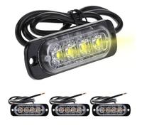 Luce Lampeggiante Strobo - 4 Faro Di Avvertimento Di Emergenza A LED Con Luminosità Ad Alta Intensità, Luce Flash Rotante Impermeabile Per Moto Per Camion, Luci Di Avvertimento Strobo - Uso Di Sicurez