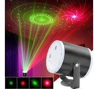 Luce laser da discoteca alimentata USB con attivazione sonora, finitura bianca lucida, supporto regolabile, controllo on/off, perfetta per feste, karaoke e decorazione della casa, luce da discoteca US