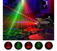 Luce laser da festa alimentata tramite USB con controllo del suono, perfetta per discoteche, club, karaoke, bar e feste in casa, include treppiede Tagli UnicaAlluminio