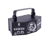 Luce laser LED RGB con Sound Control & DMX - Luce portatile per feste a 7 occhi per casa, KTV, discoteca ed eventi, modalità stroboscopica e autocarro