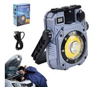 Luce Lavoro Ricaricabile | Impermeabile Magnetica LED Solare Lampada - Torcia Portatile Ad Energia Solare Con 5 Modalità Illuminazione Impermeabile Per Interni Campeggio Riparazioni Auto Pavimento