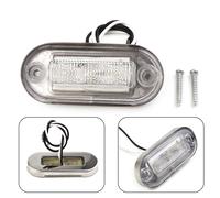 Luce LED 12V di cortesia con lunetta cromata per ponte cabina barca marina yacht