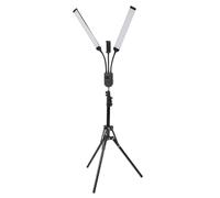 Luce LED a 2 Bracci, Kit di Illuminazione Video Pieghevole con Luce di Riempimento Fotografica 3000K-6000K, per Selfie Live Streaming Registrazione Video Trucco YouTube (Spina