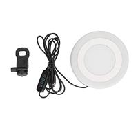 Luce LED a riempimento per videoconferenze da 5,5 pollici, lampada tonda RGB da scrivania con 3 modalità e 10 livelli di luminosità, luce a clip alimentata via USB per laptop,