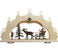 Luce LED Ad arco 7 Flg. Rustico "Babbo Natale Su Slitta" 52,0x33x6cm N
