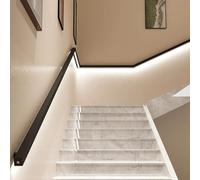 Luce LED attivata dal movimento, 3,7 m, ringhiera di sicurezza in alluminio per scale e cucina, facile installazione, design minimalista, migliora la sicurezza istantaneamente