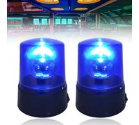 Luce LED blu: 2 luci LED per feste con design a luce blu, LED con riflettore girevole, 360°, funzionamento a batteria, illuminazione per feste, discoteca, sala da ballo