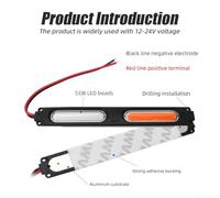Luce LED COB Rossa per lampeggiante per Auto per moto Luce LED | LED COB ad alta efficienza, colore uniforme, lunga durata, installazione non distruttiva, design compatto
