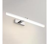 Luce LED color argento regolabile, luce bianca fredda sopra lo specchio, striscia lunga 70 cm per trucco tavolo da toeletta e illuminazione del bagno.