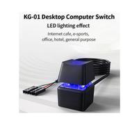 Luce leD Computer Desktop Scheda Madre PC Avvio Esterno Pulsante di Accensione Cavo di Prolunga per Home Office 1,65 M Bianca