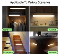 Luce LED con Sensore di Movimento per Armadio Scediletto da 4000K Misura 40x4 cm [EEK: A+++]