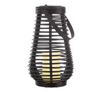 Luce LED da esterno Lanterna da giardino Solare Sensore crepuscolare Nero H 26 cm