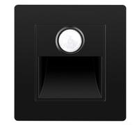 Luce LED da parete per scale, con sensore di movimento a infrarossi e controllo della luce ambientale, per gradini e corridoi interni (nero)