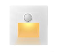 Luce LED da parete per scale con sensore di movimento a infrarossi e controllo della luce ambientale, per gradini e corridoi interni (bianco)