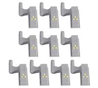Luce LED della cerniera, 10 insiemi Luce della cerniera del gabinetto Luci della cerniera dell'armadio Luce notturna dell'armadio della (Bianco Caldo)