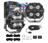 Luce LED Guida 3.5" 19200LM Spot Beam Side Shooter RGB DRL Off Road IP68 6000K