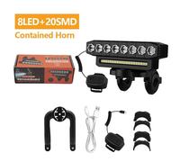 Luce LED impermeabile per bici con campana faro anteriore per bici notturna sicu