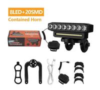 Luce LED impermeabile per bici con campana faro anteriore per bici notturna sicu