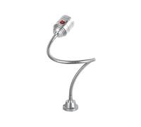 Luce LED industriale da 110-220 V con base magnetica resistente/base di montaggio a vite, luce da lavoro a LED flessibile a collo d'oca, luce LED regolabile a 360° per tornitura, fresatura CNC (C