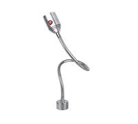 Luce LED industriale da 110-220 V con base magnetica resistente/base di montaggio a vite, luce da lavoro a LED flessibile a collo d'oca, luce LED regolabile a 360° per tornitura, fresatura CNC (C