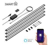 Luce LED intelligente sottopensile SIRIS nero opaco Controller WLAN piatto [EEK: F]