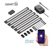 Luce LED intelligente sottopensile SIRIS nero opaco Controller WLAN piatto [EEK: F]