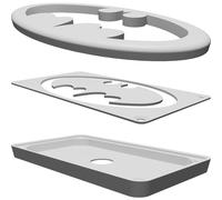 Luce LED Notturna Insegna per Logo Batman Stampato 3D Decorazione Parete