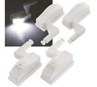 Luce LED per armadio, set da 4, sensore di pressione per porte