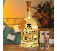 Luce LED per bottiglie con scritta, bottiglia illuminata, bottiglie decorative con tappo in sughero