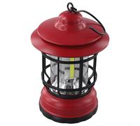 Luce LED per campeggio lanterna vintage portatile, ricaricabile, per escursioni e altro (A)