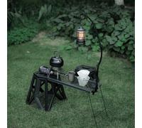 Luce LED per campeggio lanterna vintage portatile, ricaricabile, per escursioni e altro (C)